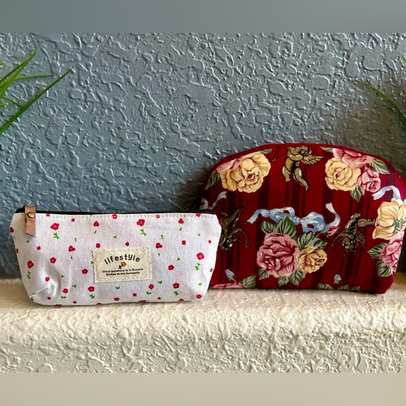 Travel Bag Set TecUnite Pen Case Pencil Bag Canvas Cosmetic Makeup Bag Lifestyle - Picture 3 of 15